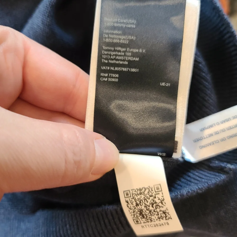 Tommy Hilfiger Crew Neck Knit Blue Sweater - Picture 11 of 11